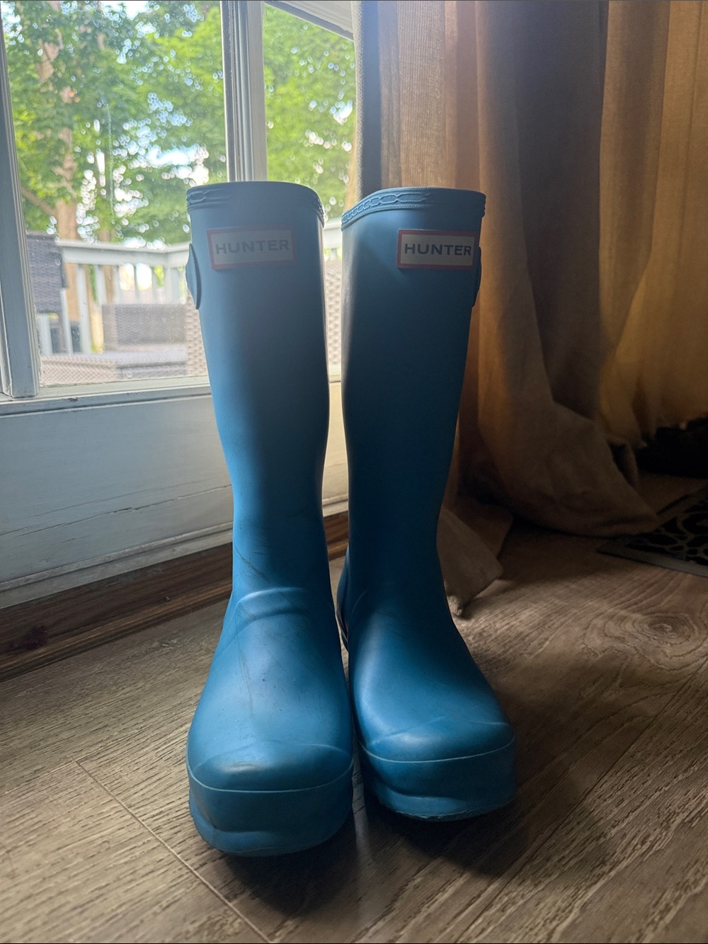 Hunter kids Bright light blue Knee-High Rain Boots